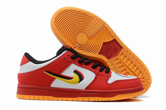 Cheap Nike Dunk Sb Men's Shoes Red White Yellow-12